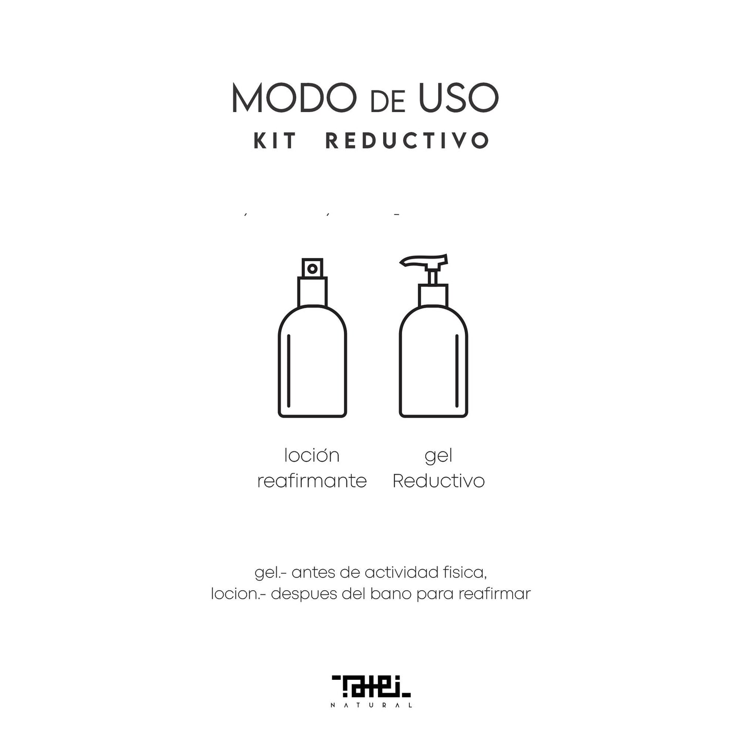Loción y gel reductivo